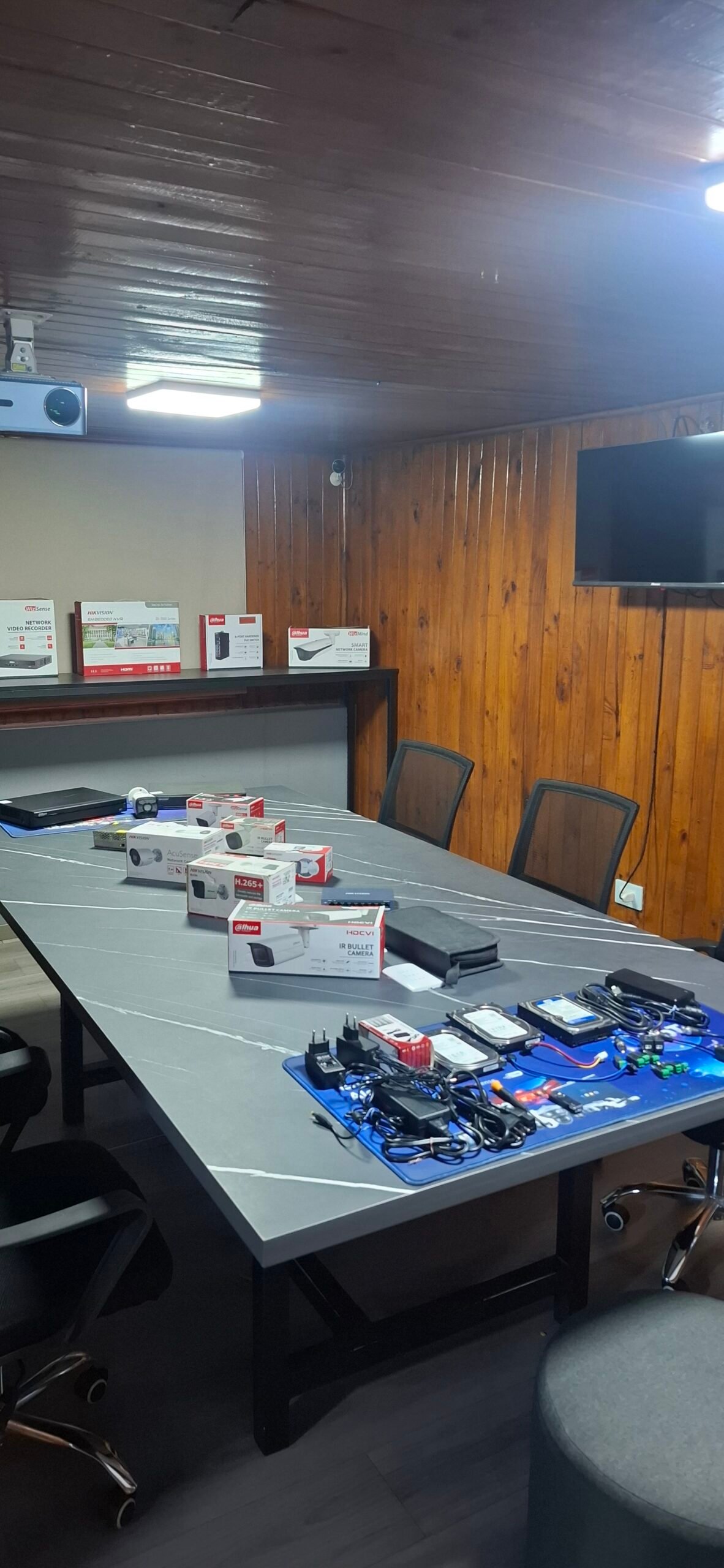 Sala de capacitación CCTV y redes