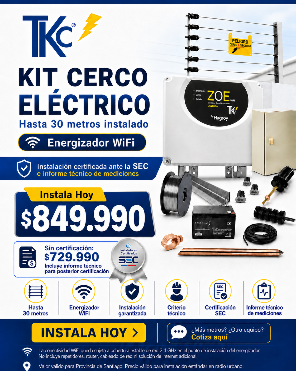 Cerco eléctrico WiFi instalado