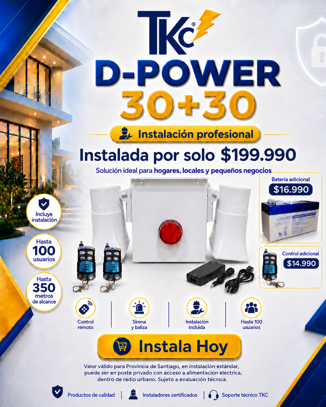 Alarma D-Power 30 más 30 instalada
